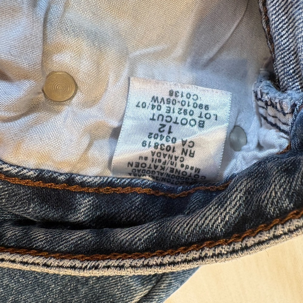 Harley Davidson Bootcut Medium Wash Mid Rise Denim Riding Jeans Womens 12‎ - Picture 10 of 10